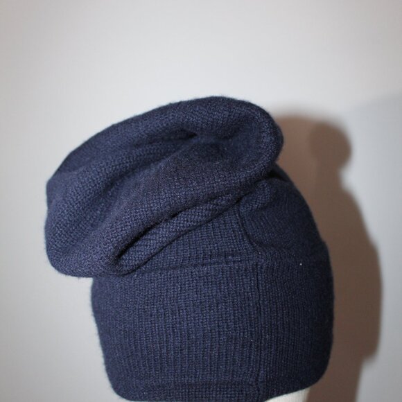 NWT Burberry Intarsia Embroidered Logo  Beanie Cap Knit 100% Cashmere One Size main image 5